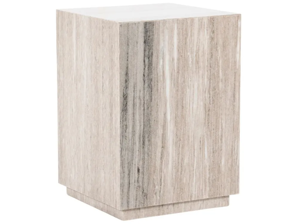 Horká Nabídka Béžový mramorový odkládací stolek Vince 30,5 x 30,5 cm
