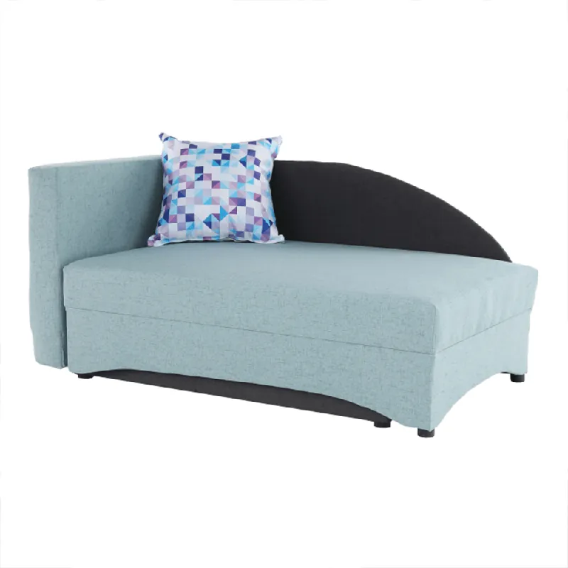Must-Have Rozkládací křeslo, levá, mentol / šedá, BELLA
