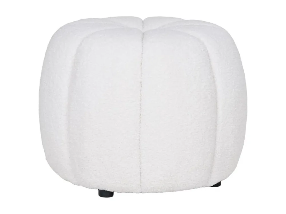 Bílý čalouněný taburet Paisel 48 cm Nakupujte Hned