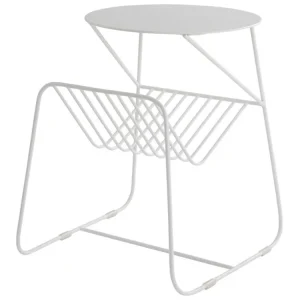 Must-Have Bílý kovový odkládací stolek DALLY 56 x 59 cm