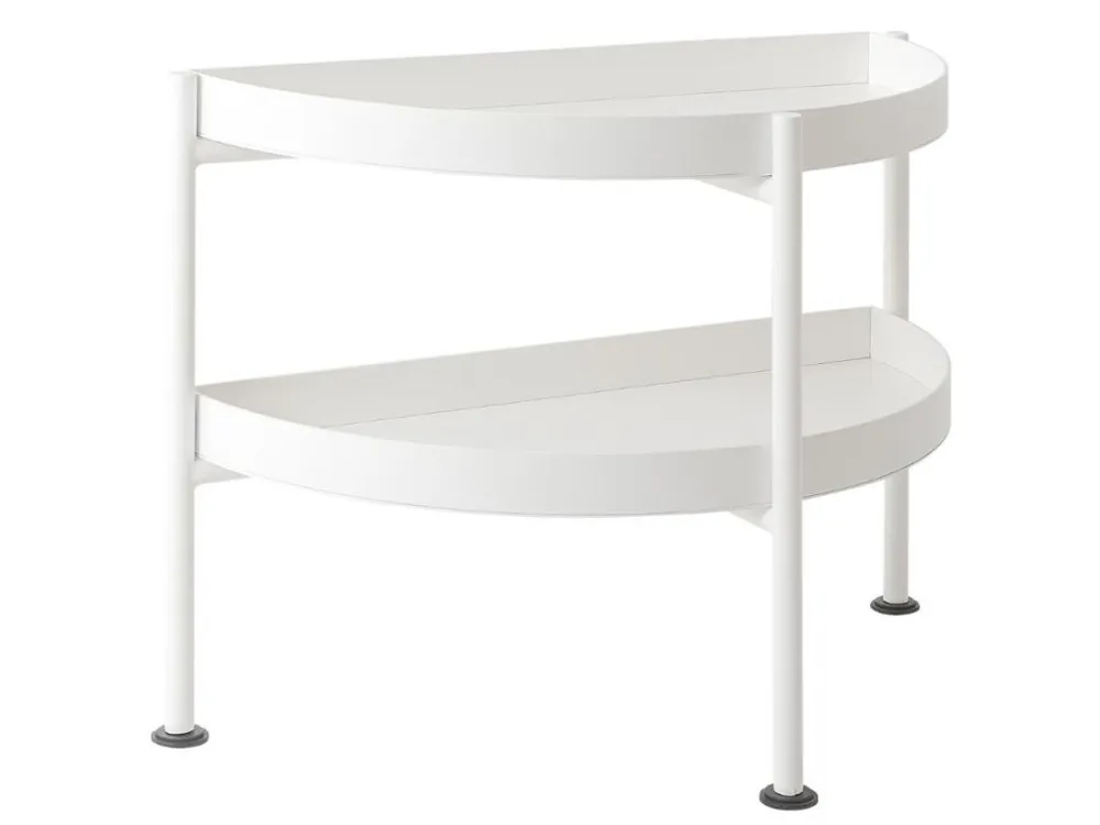 Bílý kovový odkládací stolek Nollan Half 60 x 20 cm Must-Have