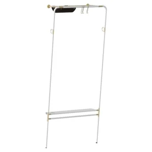 Pouze Dnes Bílý kovový věšák Lean On Me 182 cm