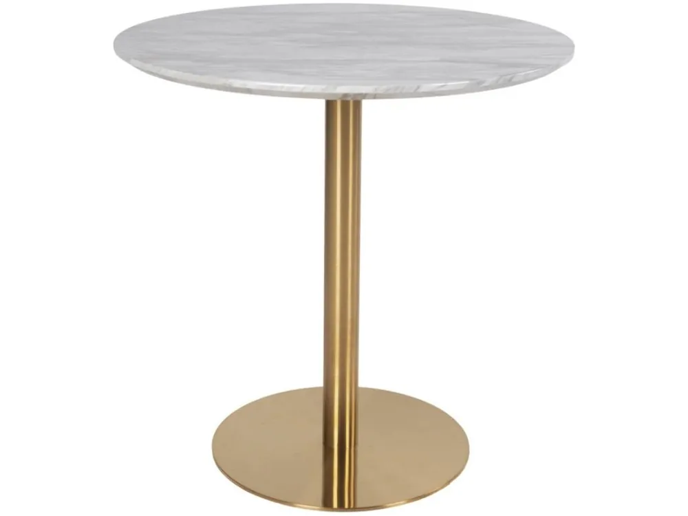 Rychlé Dodání Bílý kulatý bistro stůl Ascona 90 cm