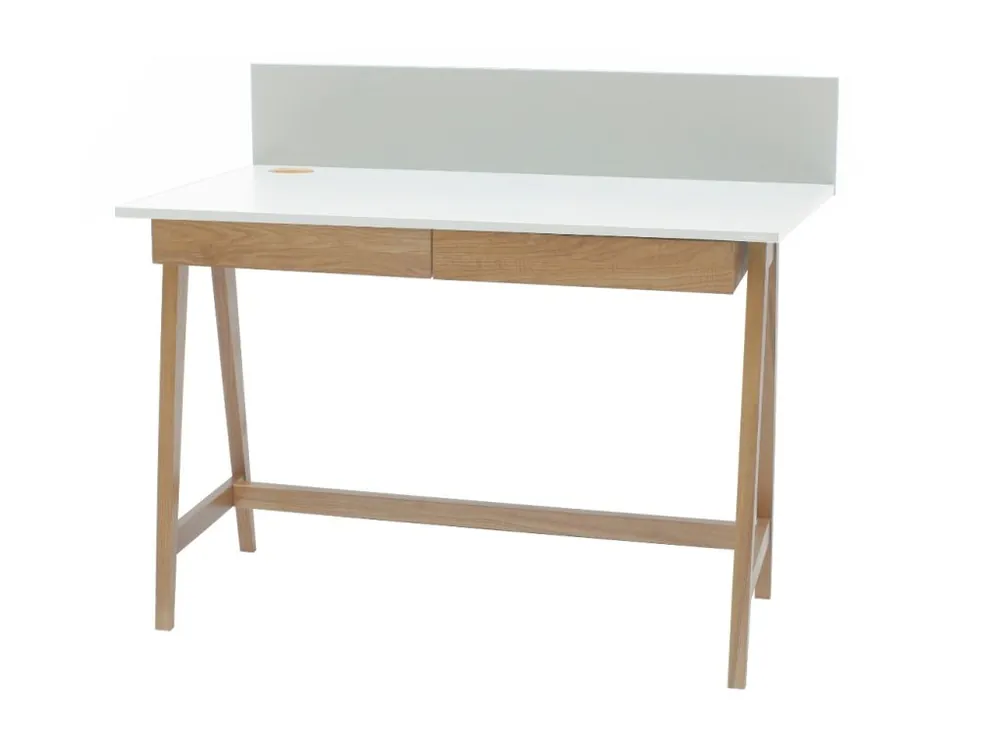 Bílý lakovaný pracovní stůl RAGABA LUKA 110 x 50 cm Doprava Zdarma