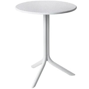 Bílý plastový zahradní stolek Step 60,5 cm Vysoce Kvalitní