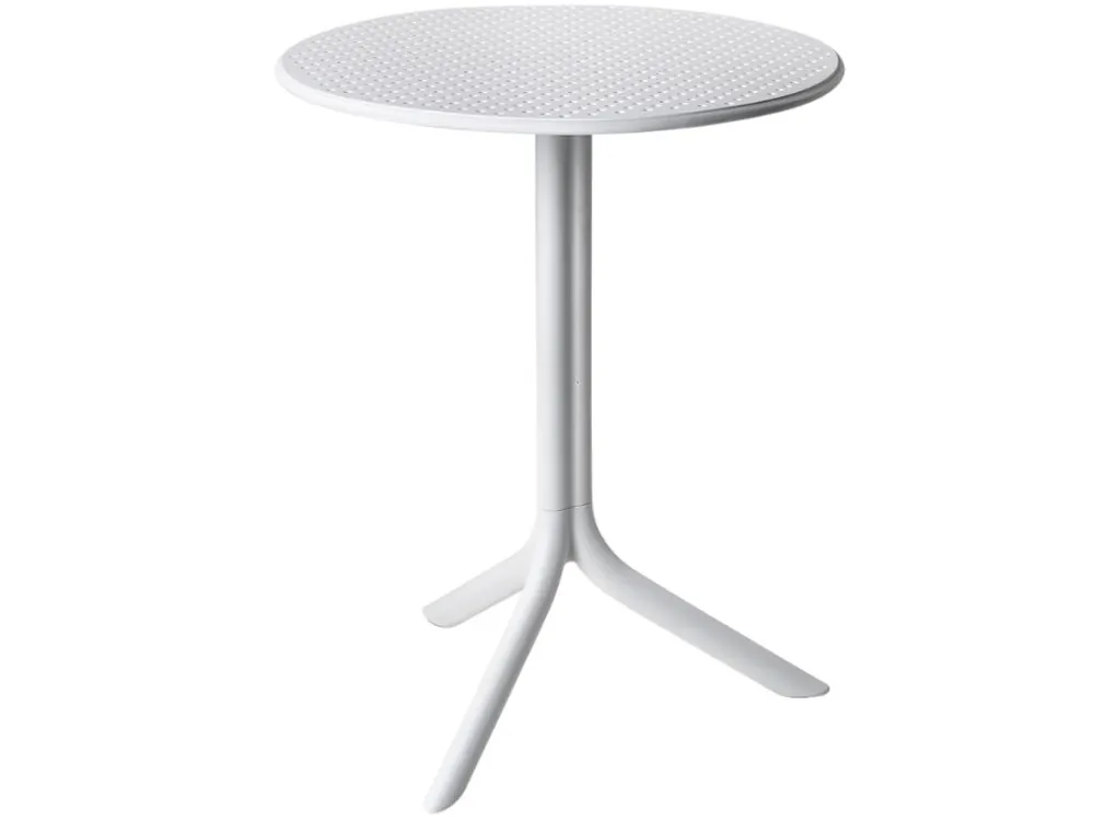 Bílý plastový zahradní stolek Step 60,5 cm Vysoce Kvalitní