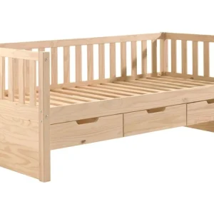 Autentický Borovicová postel Vipack Fritz 90 x 200 cm se zásuvkami