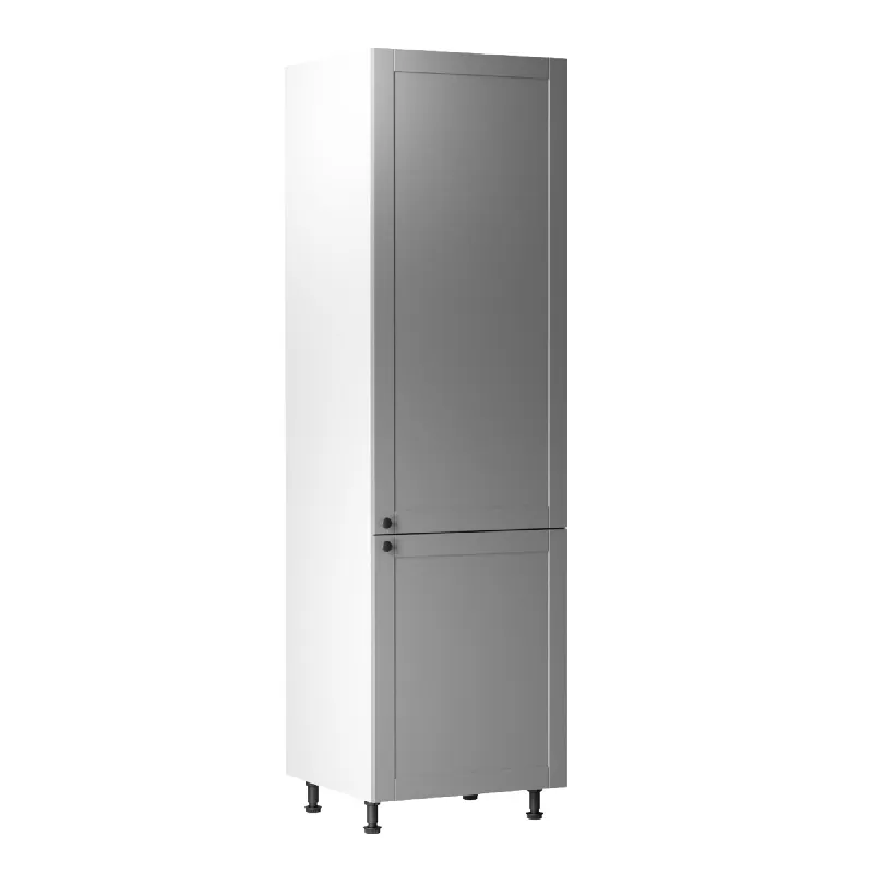 Koupit Online Vysoká skříňka, šedá matná / bílá, univerzální, LAYLA D60R