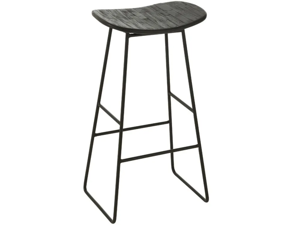Super Cena Černá dřevěná barová židle J-line Tekke 74 cm