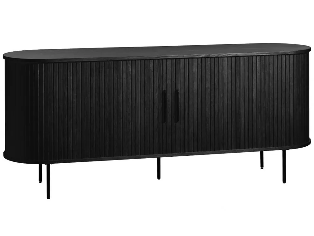 Expresní Doručení Černá dubová komoda Nola 180 x 45 cm