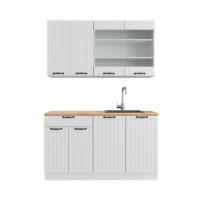 Jednotková kuchyně Fame-Line Bílý venkovský dům/bílá 140 cm , PD Dub Vicco Speciální Cena