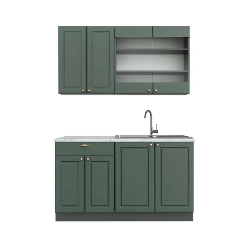 Jednotková kuchyně Fame-Line Zeleno-zlatá Country House/Anthracite 140 cm , PD Mramor Vicco Omezená Nabídka