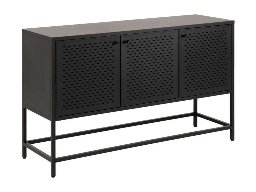 Černá kovová komoda Renna 125 x 40 cm Cenový Hit