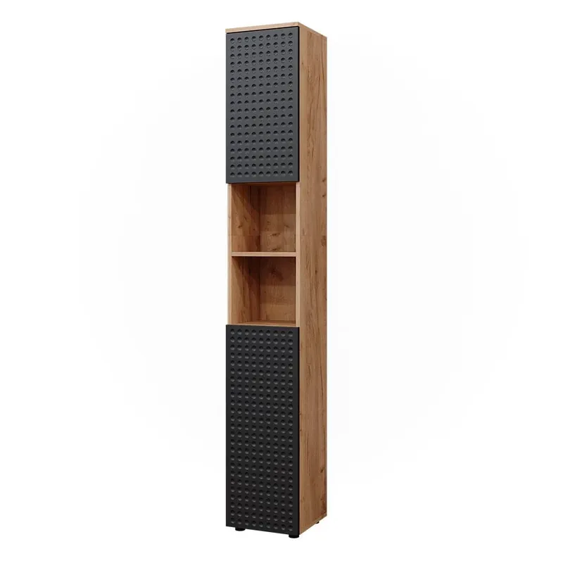 Nejlepší Volba Koupelnová skříňka Irma Tečkovaná antracitová 30 x 192 cm Vicco