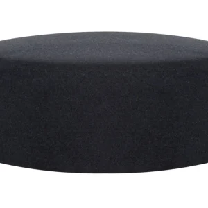 Černý čalouněný puf Folk 70 cm Akční Nabídka