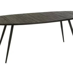 Bezpečná Platba Černý dřevěný jídelní stůl J-line Takke 200 x 90 cm