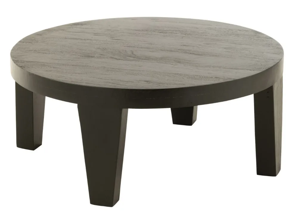 Expresní Doručení Černý dřevěný konferenční stolek J-line Buara 80 cm