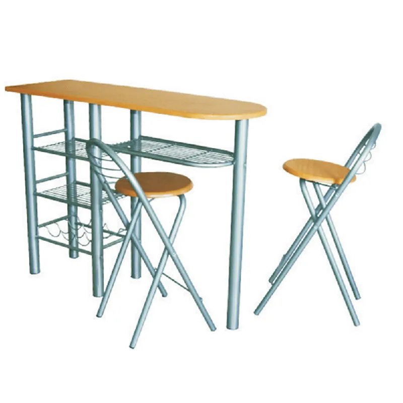 Komplet barový stůl + 2 židle, buk, 120x40 cm, BOXER Speciální Cena