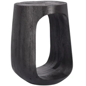 Nejprodávanější Černý dřevěný odkládací stolek Lopez Ø33 cm