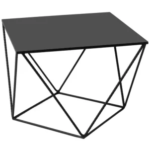 Černý kovový konferenční stolek Deryl 55 x 55 cm Finální Výprodej