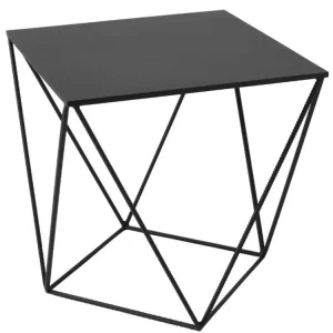 Černý kovový konferenční stolek Deryl 60x60 cm Sleva