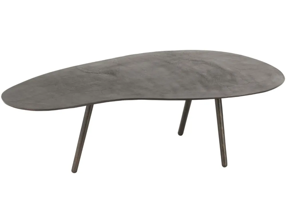 Časově Omezené Černý kovový konferenční stolek J-line Ashara 119 x 71,5 cm