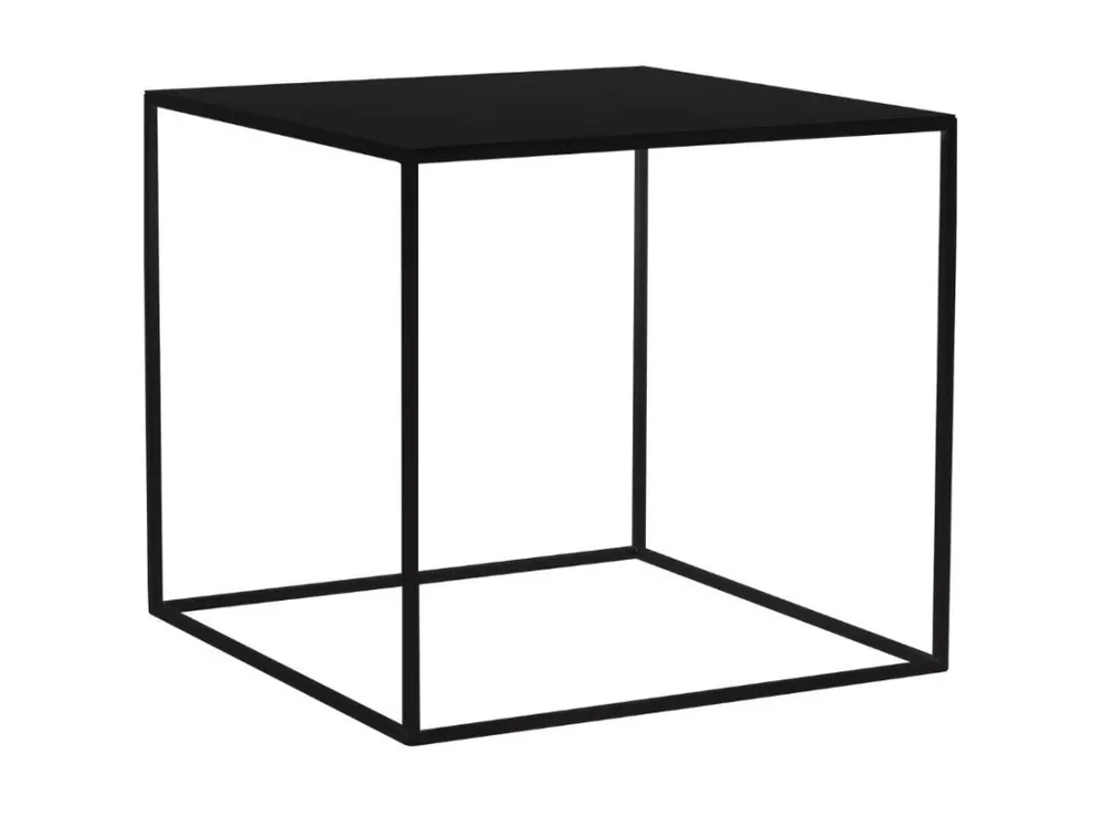 Černý kovový konferenční stolek Moreno 50 x 50 cm Akce