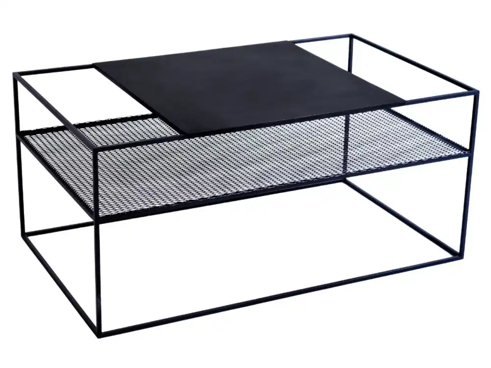 Černý kovový konferenční stolek Trixom 100 x 60 cm Cenový Hit