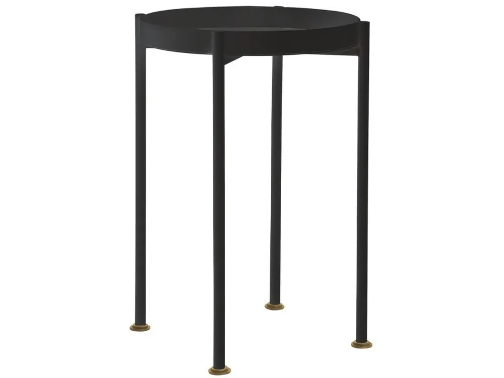Nejlepší Volba Černý kovový odkládací stolek Nollan 40 cm