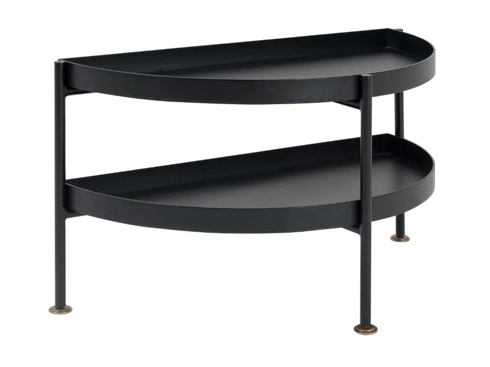 Černý kovový odkládací stolek Nollan Half 80 x 20 cm Časově Omezené