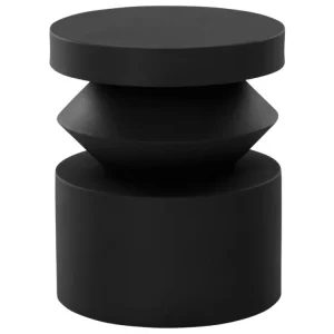 Autentický Černý kovový odkládací stolek OMARA 34,5 cm