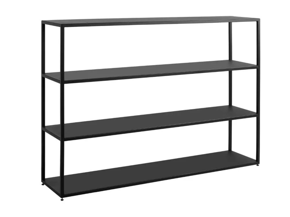 Černý kovový regál Hypper 150 x 110 cm Vysoce Kvalitní