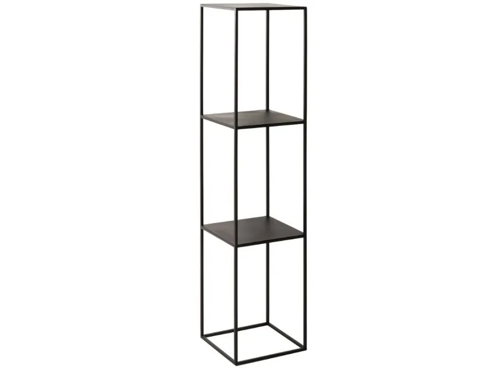 Černý kovový regál Moreno 140 cm Nová Kolekce