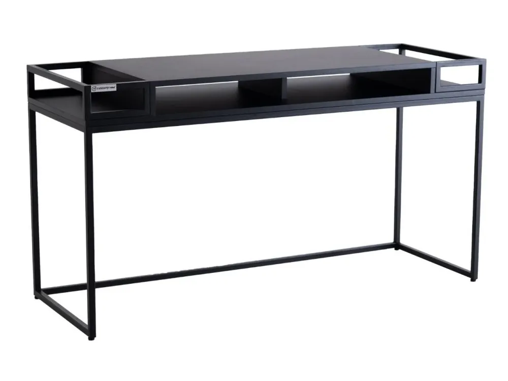 Černý kovový toaletní stolek Glamour 140 x 50 cm Pouze Dnes