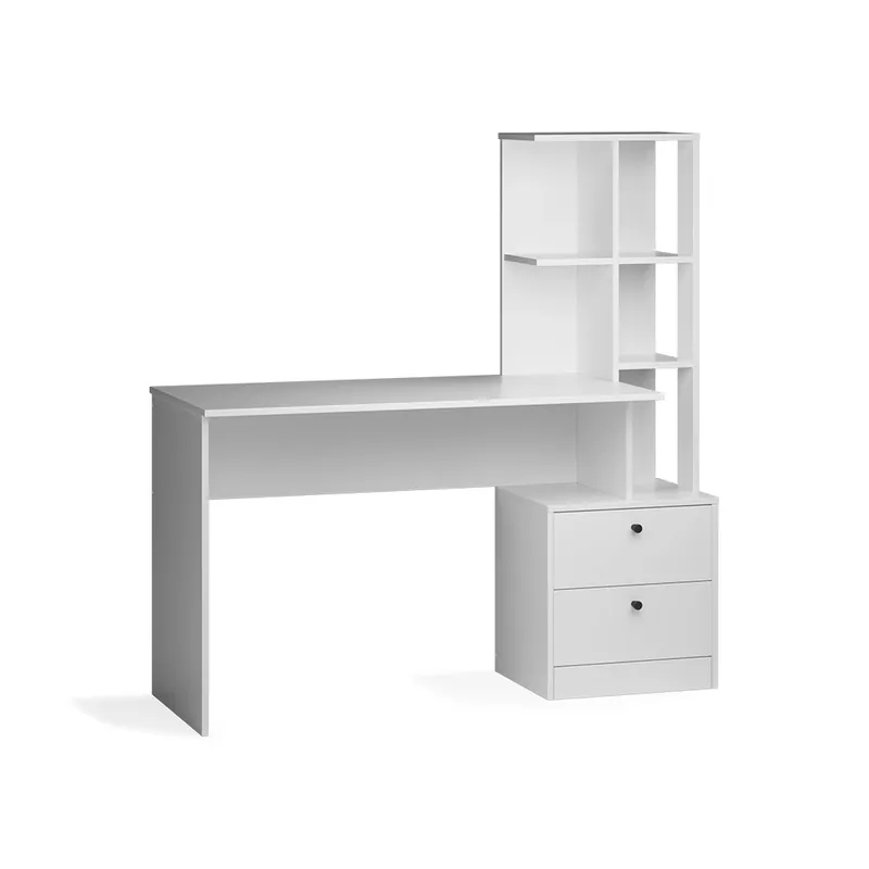 Jídelní stůl Denton Bílá 136 x 55 cm se 2 zásuvkami Vicco Rychlé Dodání