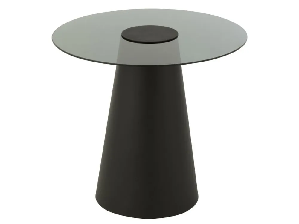Přímo Od Výrobce Černý skleněný odkládací stolek Mirage 60 cm
