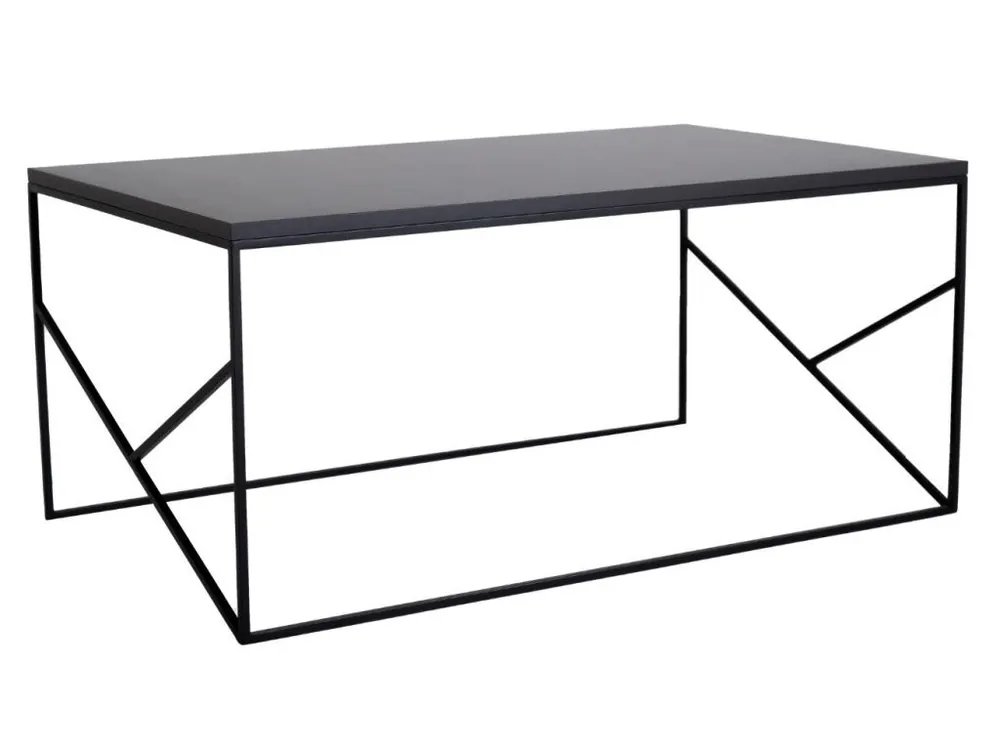 Černý lakovaný konferenční stolek Fanny 100 x 60 cm Nová Kolekce
