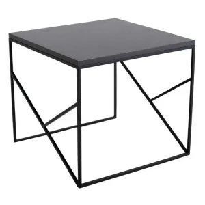 Víkendová Akce Černý lakovaný konferenční stolek Fanny 50 x 50 cm