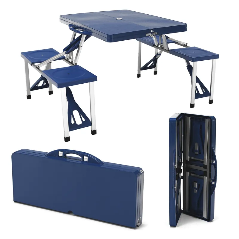 Kempinkový skládací kufříkový set 134cm, modrý, HORT P10, poškozené zboží Nejprodávanější