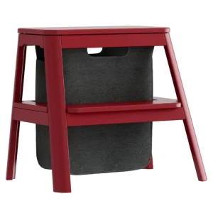 Červeno-šedá dřevěná stolička Step It Up 48 cm Koupit Online