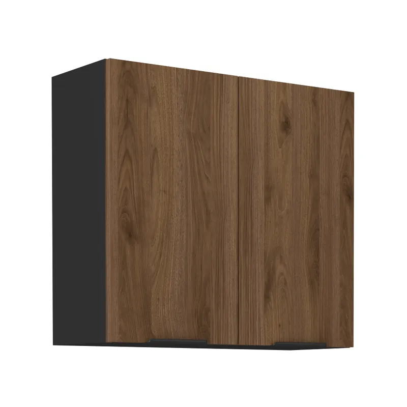 Expresní Doručení Horní skříňka, ořech okapi/černá, MENZO 80 G-72 2F