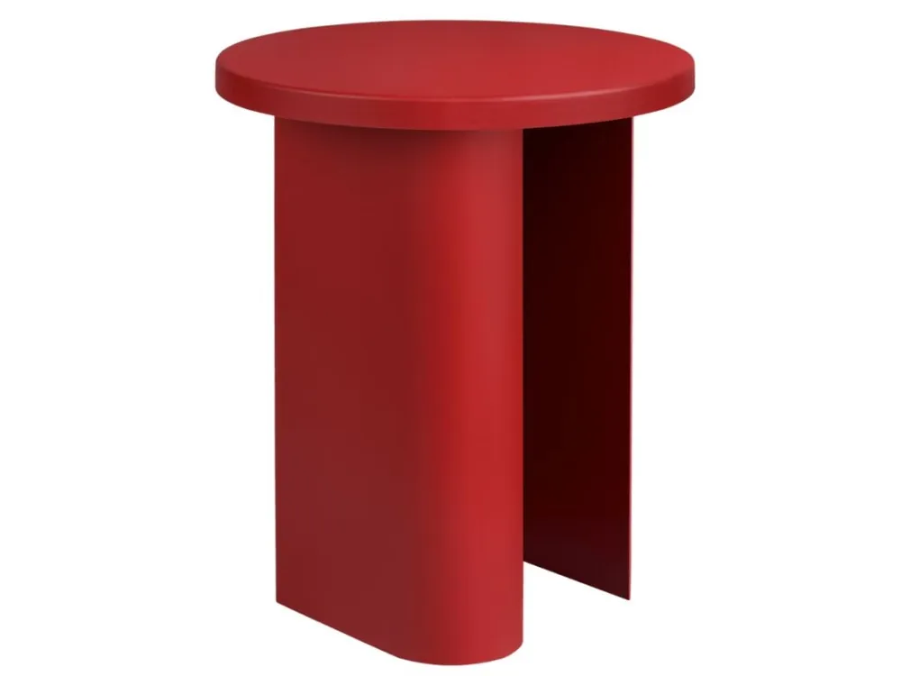 Originální Červený kovový odkládací stolek Sato 35 cm
