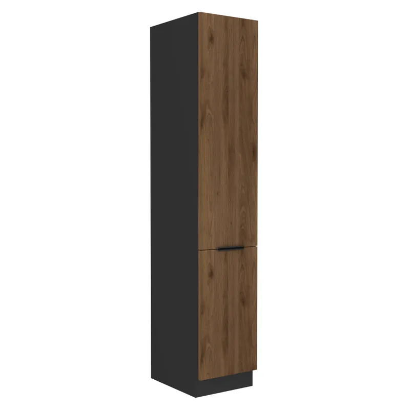 Vysoká skříňka, ořech okapi/černá, MENZO 40 DK-210 2F Časově Omezené