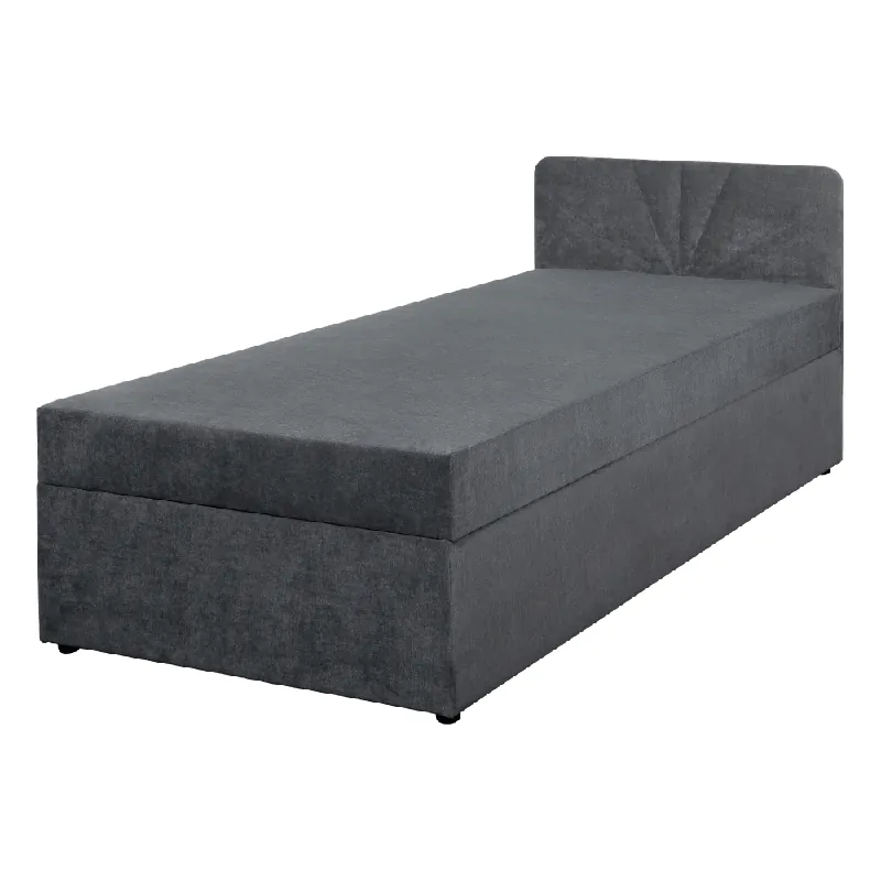 Boxspringová postel, jednolůžko, šedá, 90x200, univerzální, SUPA Ihned K Objednání