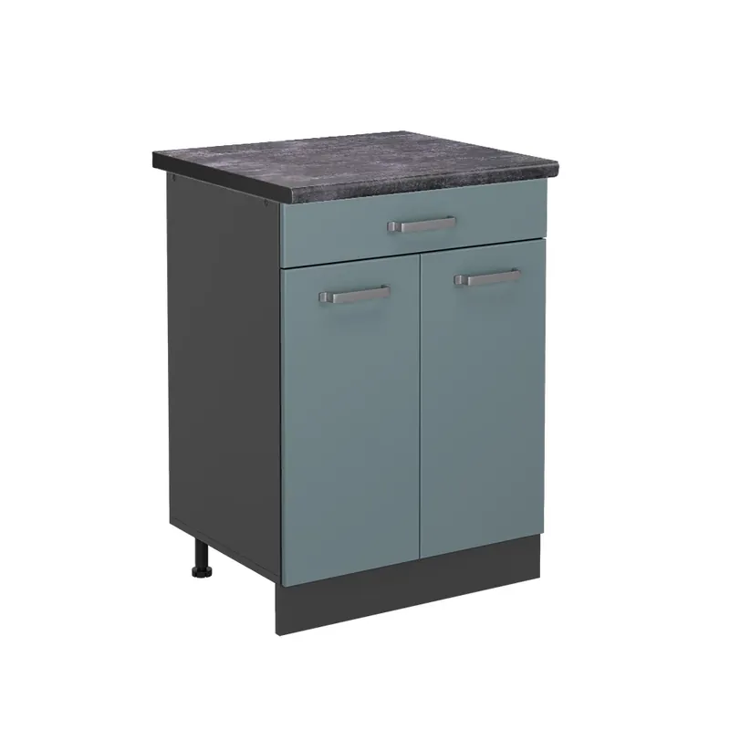 Omezená Nabídka Spodní skříňka kuchyňské linky R-Line Modrošedá 60 cm , PD Antracit Vicco