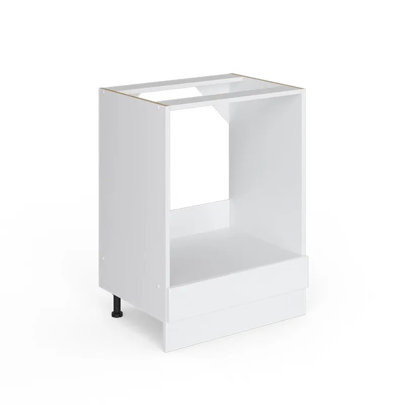 Bezpečná Platba Skříňka na vestavěnou troubu R-Line Bílá vysoký lesk 60 cm , PD Dub Vicco
