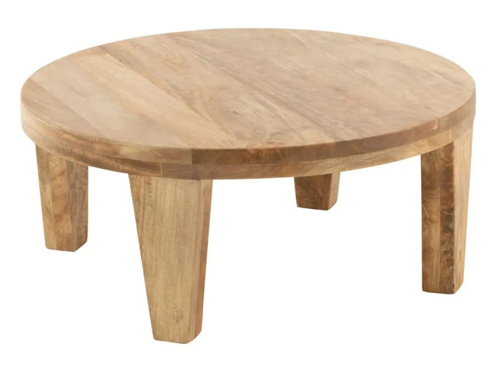 Super Cena Dřevěný konferenční stolek J-line Buara 80 cm