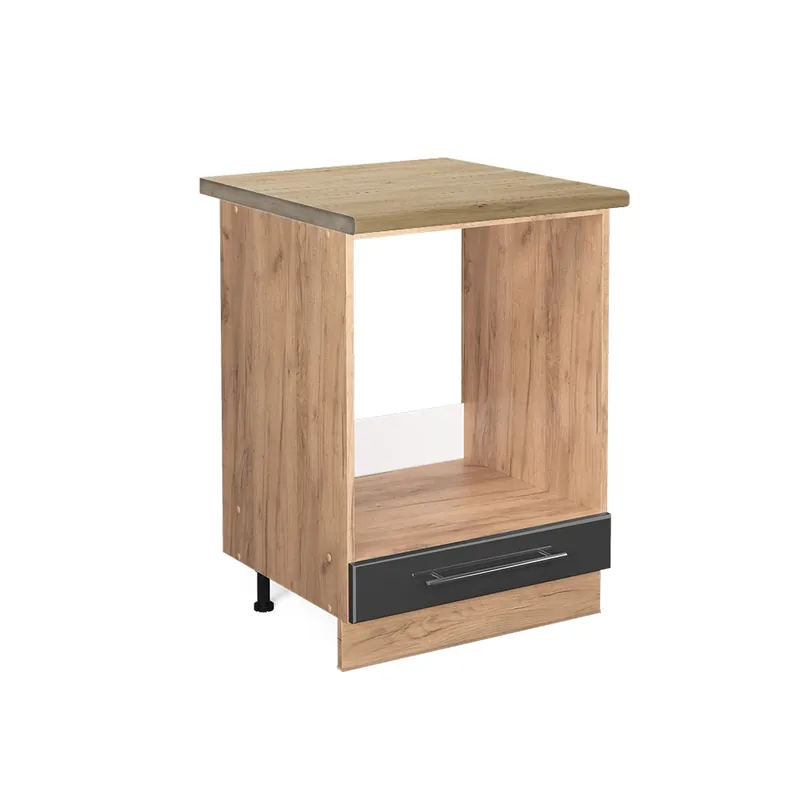 Skříňka na vestavěnou troubu Fame-Line Antracitový vysoký lesk 60 cm , PD Dub Vicco Sleva