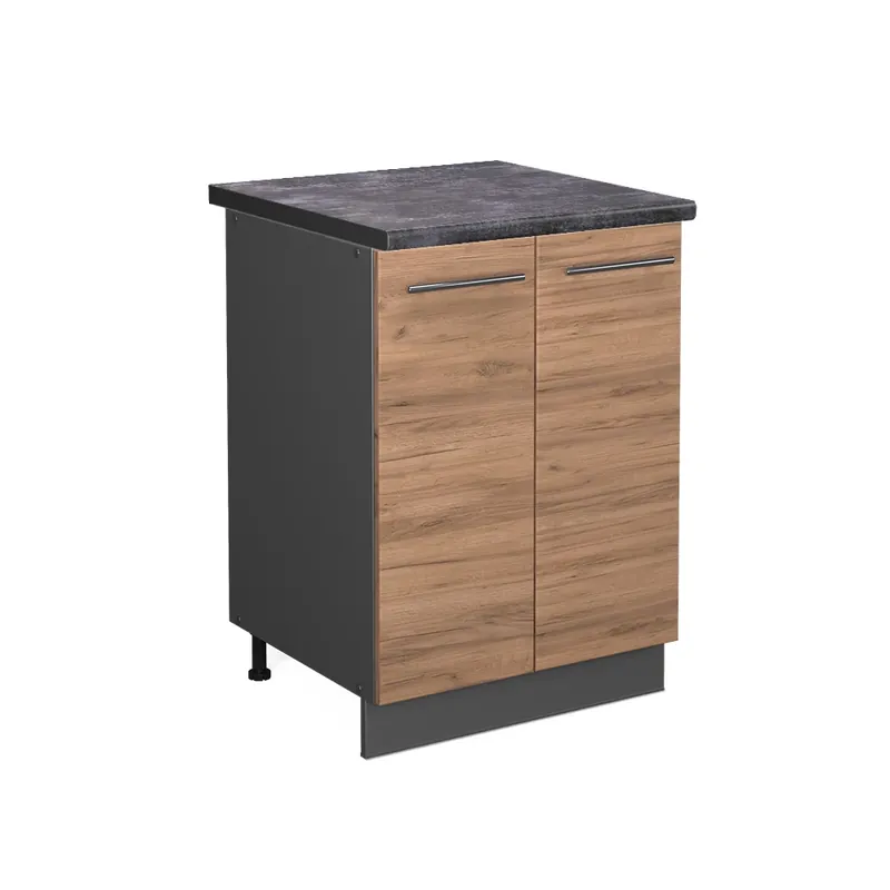 Top Prodej Spodní skříňka kuchyňské linky Fame-Line Zlatý mocný dub 60 cm , PD Antracit Vicco