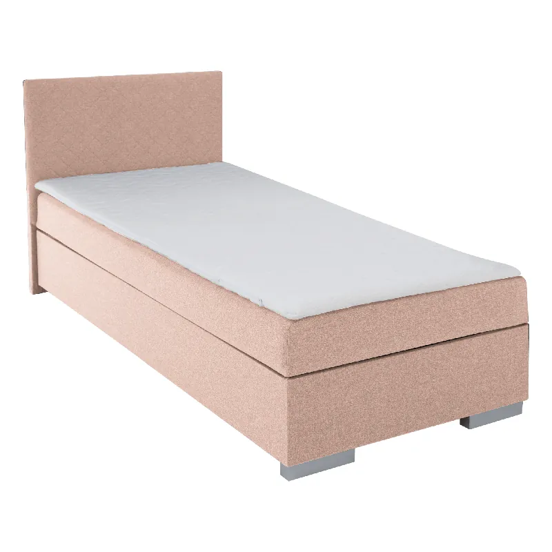 Zlevněný Boxspringová postel, jednolůžko, růžová, 90x200, univerzální, ADARA